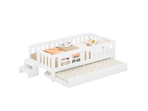Lit gigogne 90x200 cm WISHDOR   coloris blanc