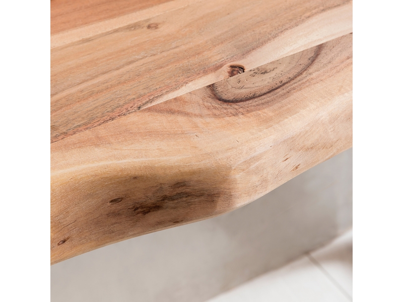  Console 120x45x75 cm en bois d'acacia et métal noir - flynn  - Conforama D