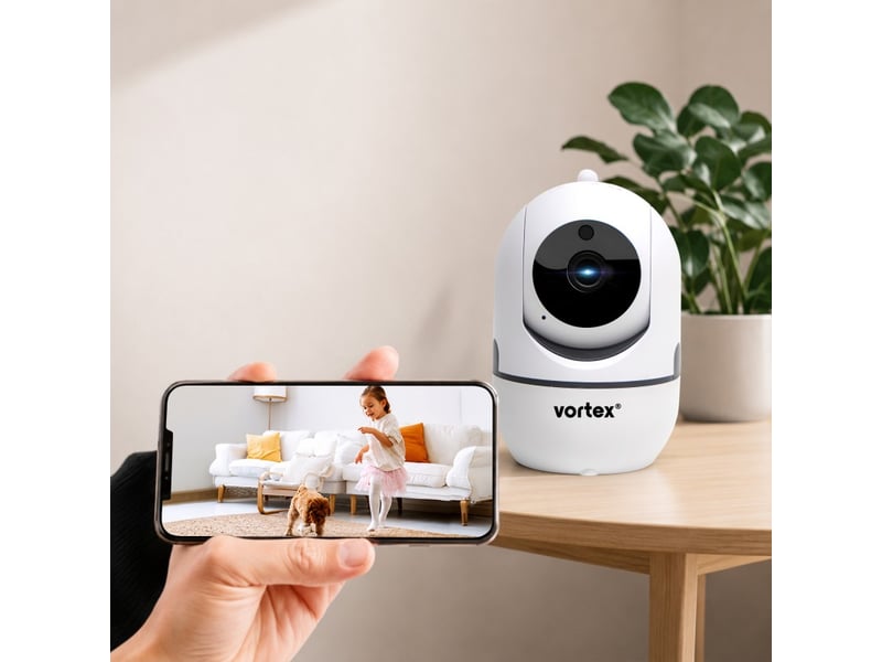  Vortex - home eyes mini - blanc - caméra wifi intérieure - connectée tuya - full hd - vision nocturne Home Eyes Mini - Conforama C