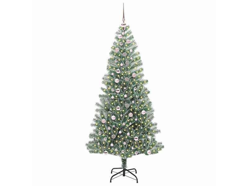  Sapin de noël, arbre de noël artificiel floconné de neige avec lumière led cf61624  - Conforama C