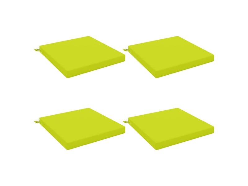 Lot de 4 coussins de siège, coussins d'assise soest 100 % polyester vert vif. Cf60640 - Conforama A
