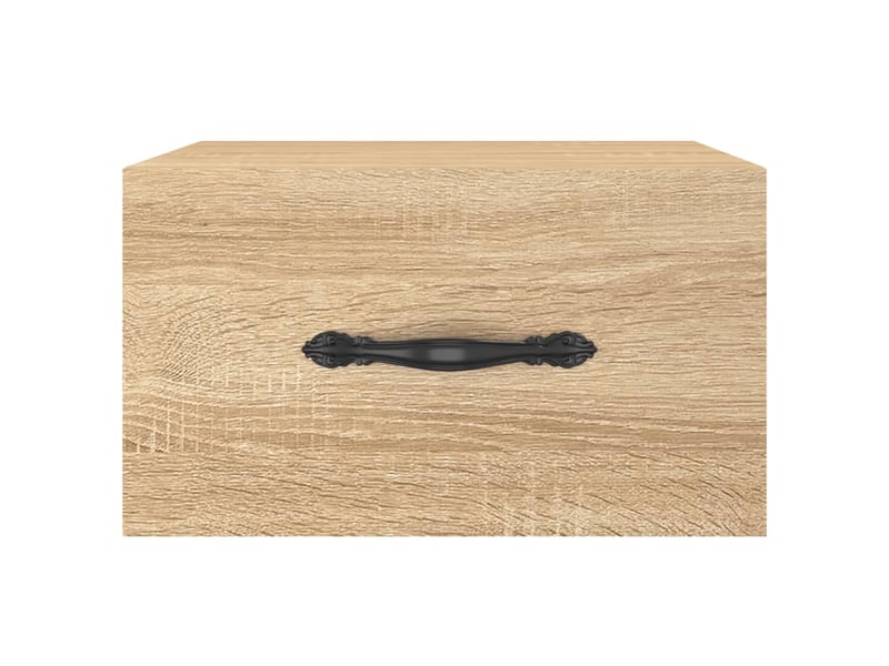  Lot de 2 tables de chevet - cabinet de chevet - table de nuit murales chêne sonoma 35x35x20 cm  - Conforama E