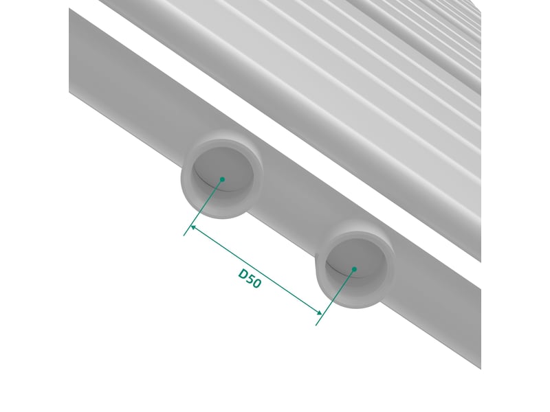  Radiateur sèche-serviettes chauffage salle de bain à lames plates acier 160 x 50 cm blanc 03_0010439  - Conforama D