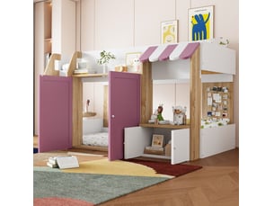 Lit mezzanine 90x200 cm <strong></strong>  <strong></strong> coloris bicolore