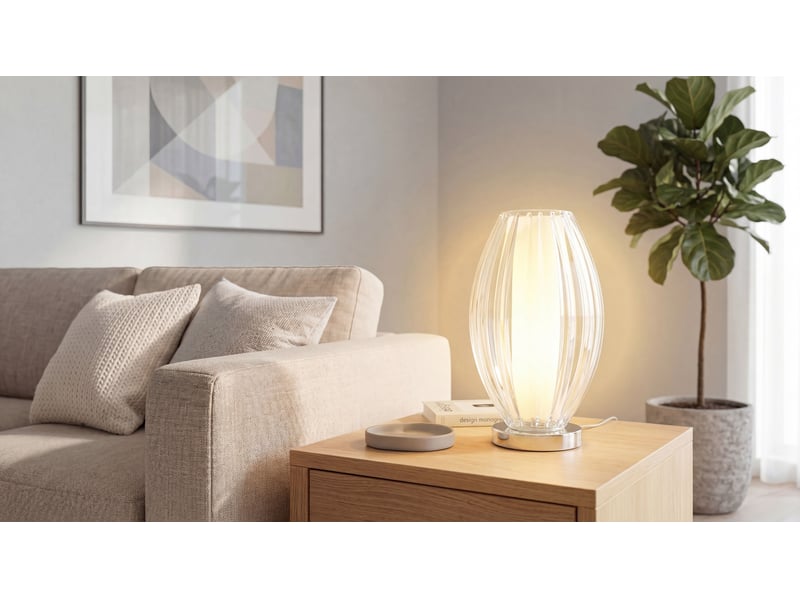 Lampe Acrylique 29.2 cm transparent PENSEE - Conforama Y