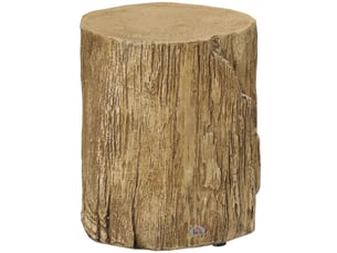 Table d'appoint style souche d'arbre – chevet, 4 pieds réglables, étanche, 37×37×43 cm, salon et chambre