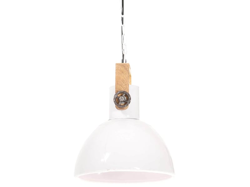  Lampe suspendue, suspension luminaire industrielle 25 w blanc rond 30 cm e27  - Conforama D
