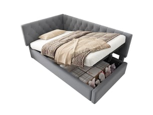Lit banquette 90x200 cm <strong></strong> <strong>Radiant Stride</strong> coloris gris