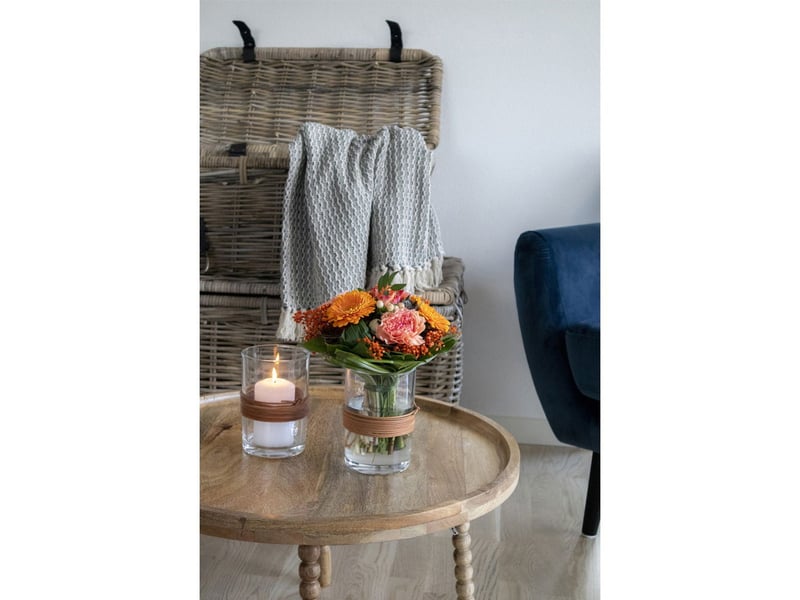  Table basse jammu en bois de manguier naturel, ø60×35 cm  - Conforama E