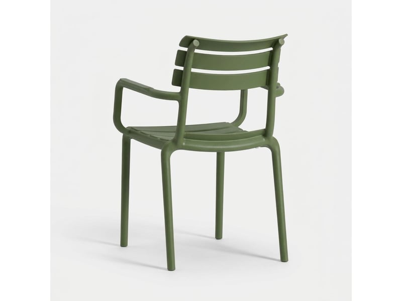  Lot de 2 fauteuils empilables pour jardin et intérieur punat - vert foncé  - Conforama E