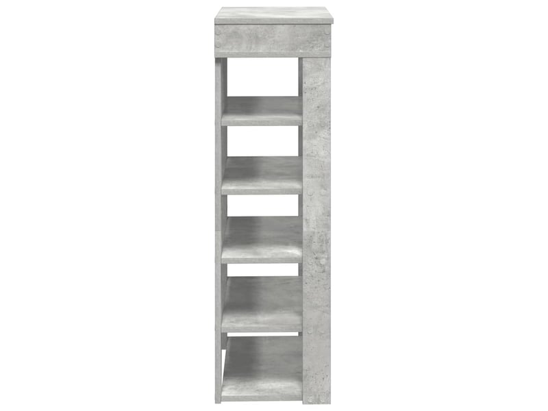  Meuble à chaussures, étagère à chaussures gris béton 60x30x98 cm bois d'ingénierie  - Conforama E