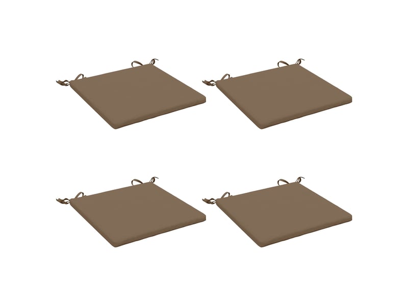  Lot de 4 coussins de siège, coussins d'assise soest 100 % polyester taupe cf60553  - Conforama A