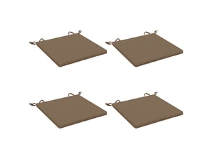 Lot de 4 coussins de siège, coussins d'assise soest 100 % polyester taupe cf60553