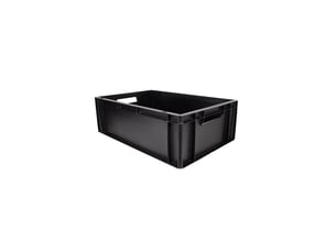 Bac gerbable en plastique noir 60 x 40 x 20 cm 40l