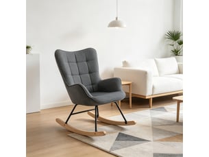 Fauteuil tv élégant à dossier haut, ergonomique, à bascule, lecture et détente