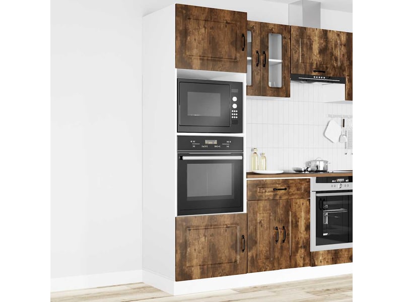  Meuble de rangement, armoires de four kalmar chêne fumé bois d'ingénierie  - Conforama C