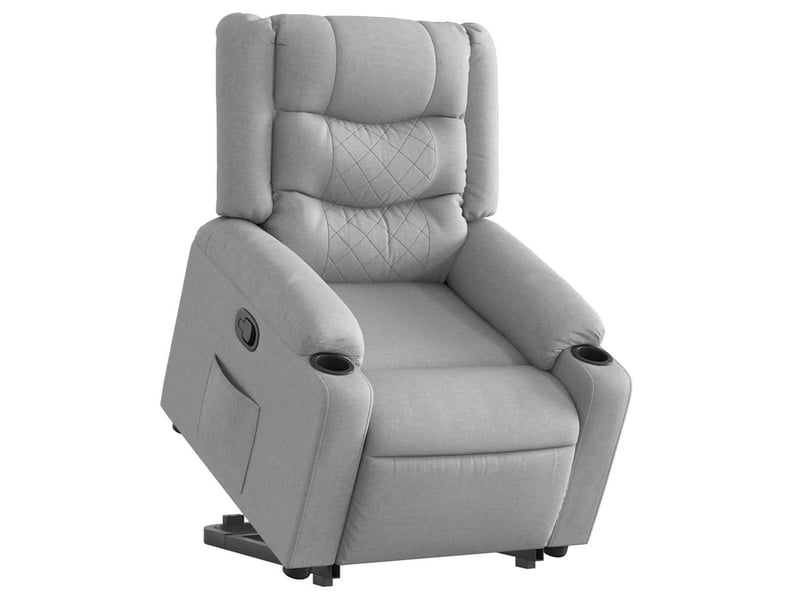  Fauteuil inclinable, fauteuil salon gris clair tissu shl13504  - Conforama C