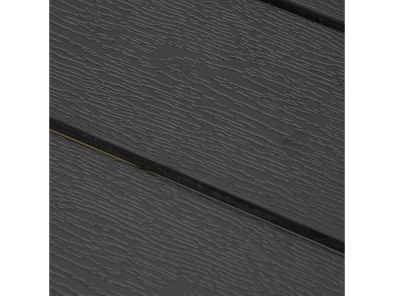  Table de jardin 190 x 84,5 x 72 cm – noire – plateau composite aspect bois et structure aluminium – résistante  - Conforama D
