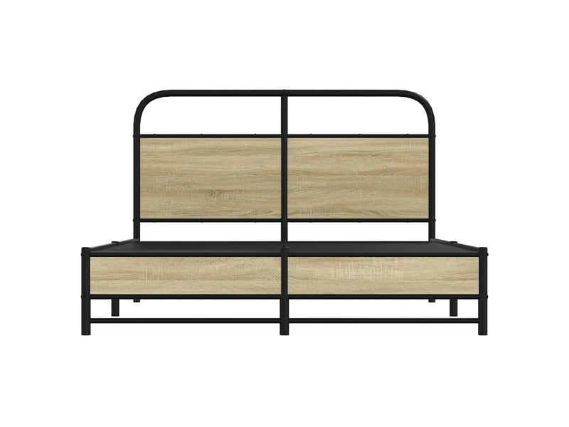  Cadre de lit sans matelas 120x190 cm cm chêne sonoma  - Conforama E