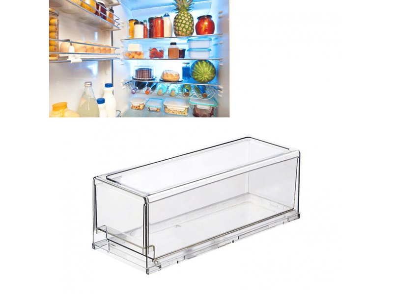 Organiseur de tiroir pour réfrigérateur, grande capacité, transparent, bac de rangement coulissant pour réfrigérateur - Conforama B