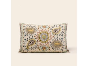 Housse de coussin en broderie paisley  mandana