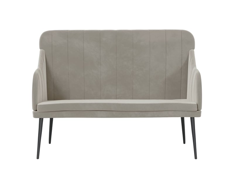  Banc chambre, banc de lit gris clair 110x76x80 cm velours shl44669  - Conforama C