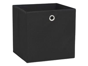 Boîtes de rangement 10 pcs tissu intissé 28x28x28 cm noir