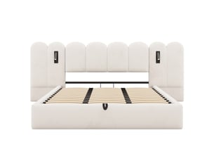 Lit coffre 180x200 cm LEYTN   coloris beige
