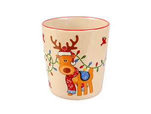 Mug en céramique, renne et pingouin, 350 ml