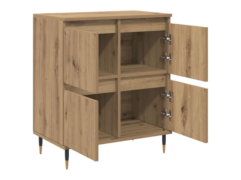  Buffet - bahut - meuble de rangement chêne artisanal 60 x 35 x 70 cm  - Conforama E