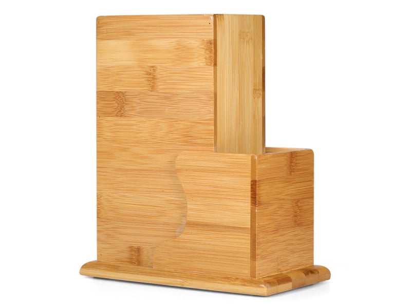  Rangement cuisine,porte-couteaux multifonctionnel en bambou, droit et fabriqué en matériau naturel  - Conforama C