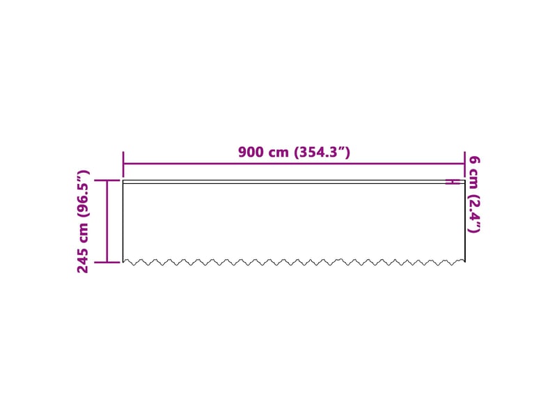 Rideau en dentelle, rideau ajouré, voilage blanc 245 x 900 cm polyester cf43757 - Conforama E