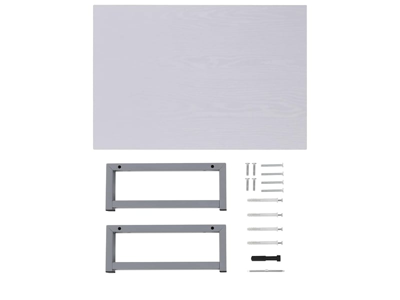  Meuble de salle de bain, armoire salle de bain en deux pièces céramique blanc cf65437  - Conforama E
