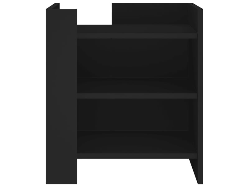  Table de chevet - cabinet de chevet - table de nuit noir 45x50x50 cm bois d’ingénierie  - Conforama C