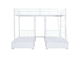Lit superposé 90x200 cm MAISONORA coloris blanc