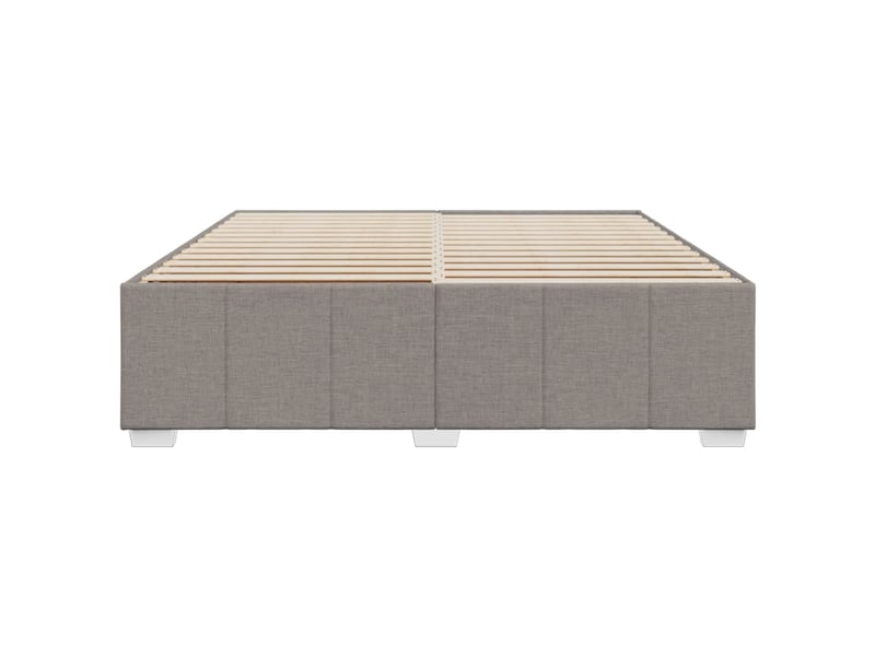  Lit double- lit adulte -  cadre de lit sans matelas taupe 200x200 cm tissu  - Conforama C