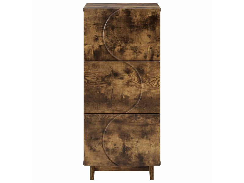  Buffet salon, buffet de rangement chêne fumé 33,5x34,5x75 cm bois d'ingénierie shl27497  - Conforama D