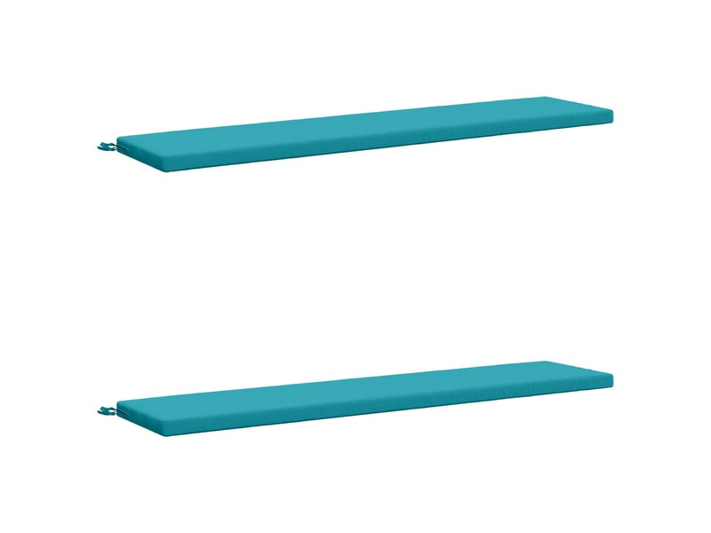 Lot de 2 coussins de banc, coussins d'assise soest 100 % polyester turquoise cf57508 - Conforama A
