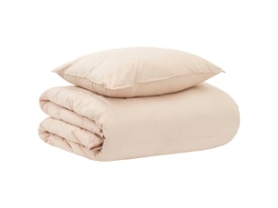 Ensemble de duvet - couette beige 140 x 200 cm coton, kapok, polyester