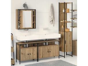 Ensemble de mobilier de salle de bain 4 pc chêne artisanal cf64503