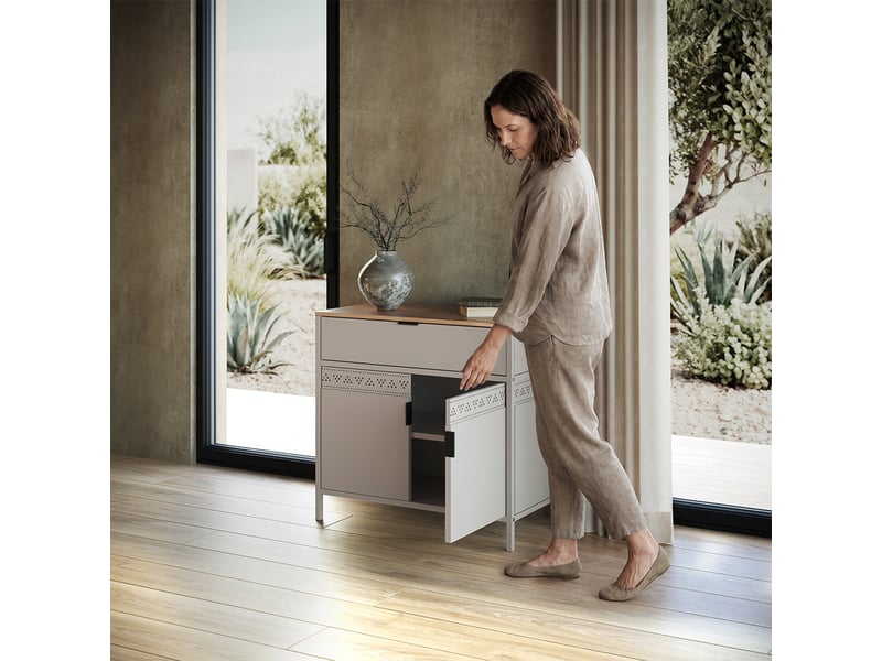  Vicco commode, grègechêne doré, 80x75.5cm  - Conforama E