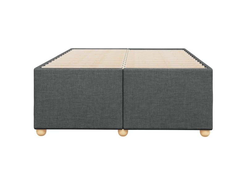  Lit double- lit adulte -  cadre de lit sans matelas gris foncé 120x190 cm tissu  - Conforama C