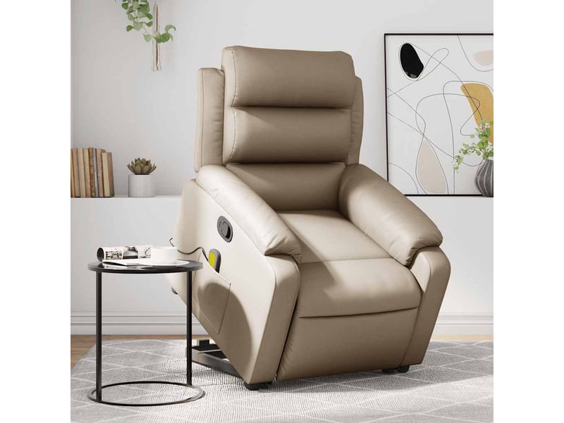  Fauteuil inclinable de massage cappuccino similicuir shl72567  - Conforama B