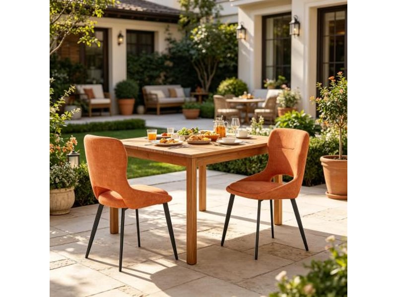  Lot de 2 chaises de salon modernes et fonctionnelles, rembourrées, style accent  - Conforama D