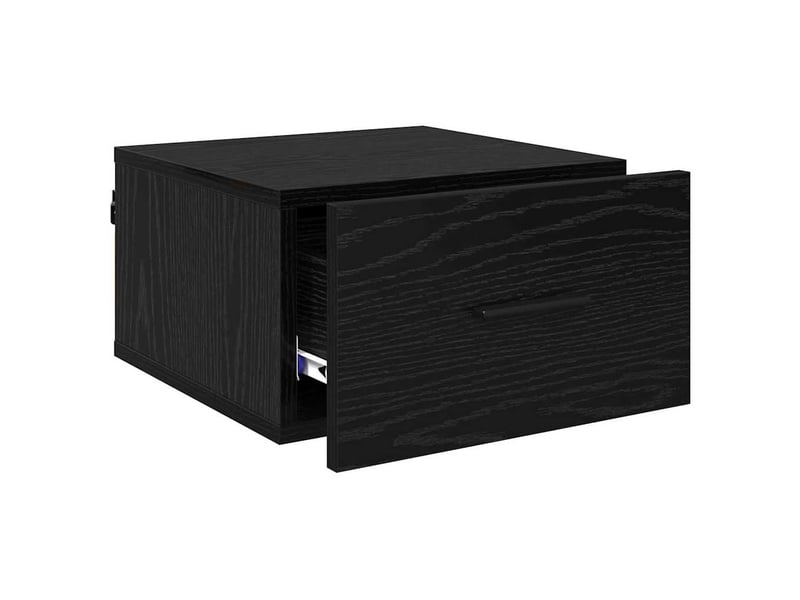  Table de chevet - cabinet de chevet - table de nuit 2 pièces chêne noir 35 x 35 x 20 cm  - Conforama D