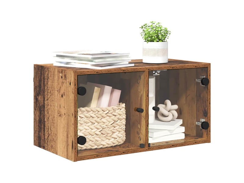  Meuble mural, meuble de rangement salon 68 x 37 x 35 cm bois d'ingénierie bois ancien  - Conforama C