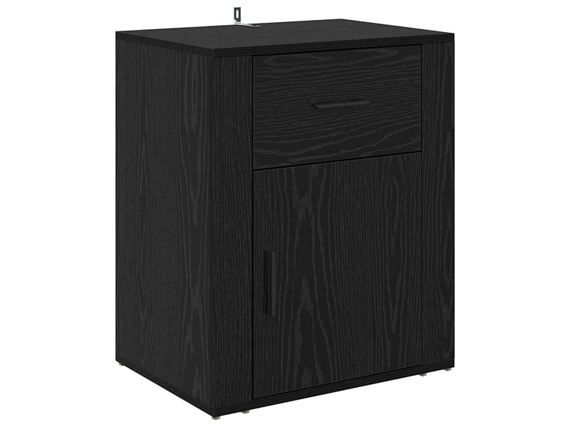  Table de chevet chêne noir 35 x 50 x 60 cm bois d'ingénierie  - Conforama A