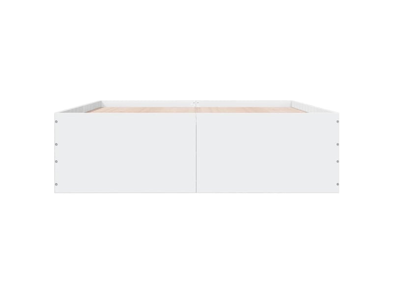  Lit double- lit adulte -  cadre de lit sans matelas blanc 150x200 cm  - Conforama C
