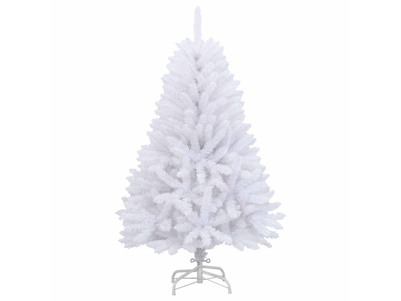  Sapin de noël, arbre de noël artificiel à branches articulées blanc 120 cm shl7098  - Conforama E