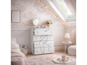 Commode 1 tiroir(s)    <strong></strong> <strong>EMILY/B/NPL/FASHION</strong> coloris blanc largeur 0 cm